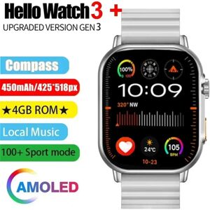COTAUL Hello Watch 3 Plus 4GB Smartwatch AMOLED 2024 montre 9 Ultra ChatGPT NFC montre intelligente pour hommes Ai WatchFace boussole PK HK9 Ultra 2