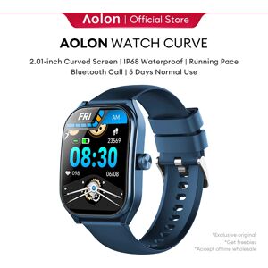 aolon KHwatch 2.01 "écran incurvé Smartwatch hommes appel sport étanche montres Fitness Bracelet femmes montre horloge montre intelligente