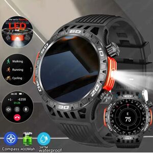 ChiBear Pour Huawei nouveau avec lampe de poche LED montre intelligente hommes 360*360 HD affichage 450 mAh fréquence cardiaque sport santé Bluetooth appel SmartWatch