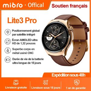 Original mibro lite3 pro smartwatch support France affichage AMOLED écran Bluetooth appel GPS localisation AOD metal body 5atm étanche mode hommes femmes montres de sport