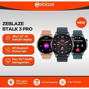 Nouveau Zeblaze Btalk 3 PRO 1.43 "AMOLED affichage montre intelligente Bluetooth appels téléphoniques santé et Fitness suivi Smartwatch