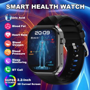 LIGE 2025 nouveau AI diagnostic sain montre intelligente lipïde sanguine acide uriculaire Bluetooth appel pression artérielle santé Smartwatch hommes femmes