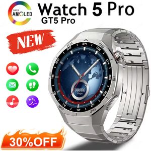 OBAME GT 5 Pro montre intelligente hommes AMOLED écran SmartWatch Bluetooth appel fréquence cardiaque sang oxygène jeux musique sport Smartwatch 2025New