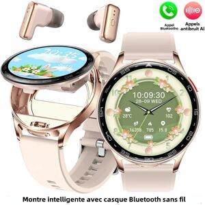 2025 nouveau TWS 2in1 Bluetooth écouteurs montre intelligente Bluetooth appel HIFI 9D qualité sonore GPS trajet de mouvement femmes Smartwatch