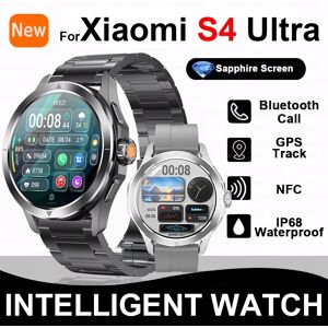 GUHUAVMI Pour Xiaomi S4 Ultra Sports de plein air montre intelligente hommes AMOLED écran NFC GPS boussole fréquence cardiaque étanche Bluetooth appel SmartWatch