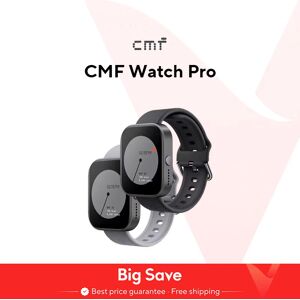 Version mondiale CMF by Nothing Watch Pro 1.96" AMOLED Bluetooth 5.3 Appels BT avec réduction du bruit AI GPS Smartwatch CMF watch Pro