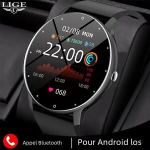 LIGE 2024 montre intelligente hommes 1.28 "Bracelet entièrement tactile Fitness Tracker montres de sport Bluetooth appel horloge intelligente femmes Smartwatch