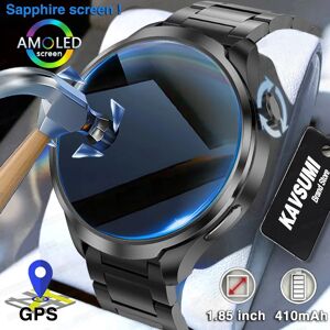 KAVSUMI GUHUAVMI 1.85 pouces AMOLED HD écran montre intelligente hommes Sport de plein air GPS boussole altimètre étanche BT appel smartwatch 2025 nouveau