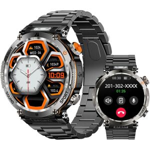 abelanja Militaire 600mAh grande batterie nouvelle montre intelligente hommes boussole lampe de poche LED 1.7 pouces écran moniteur de santé Sport BT appel Smartwatch