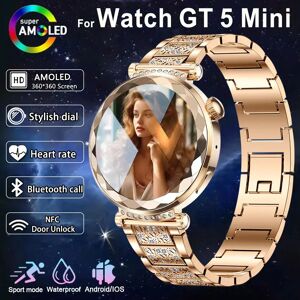 Jooeniok Montre intelligente étanche pour femme, écran AMOLED HD, moniteur de fréquence cardiaque, cadran personnalisé, appel BT, Android, iOS, nouveau, 2025