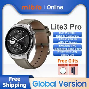 Mibro Watch lite3 pro global Edition 1,32 pouces ultra HD AMOLED écran GPS localisation Fitness suivi AOD metal body 5atm imperméable à l'eau 150 mode sportif mode hommes femmes iOS Android smartwatch