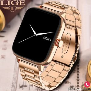LIGE hommes montre intelligente femmes cadran personnalisé Smartwatch pour hommes Android IOS étanche Bluetooth montres