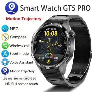 OHUGNA GT5 PRO montre intelligente hommes montre 5 Pro AMOLED HD écran Bluetooth appel GPS trajetie NFC fréquence cardiaque boussole SmartWatches 2024 nouveau