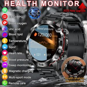 KAVSUMI Saphir 2025New santé gérée montre intelligente mesure de la santé graisse du sang acide urique appel ECG + PPG pression artérielle santé Smartwatch IOS
