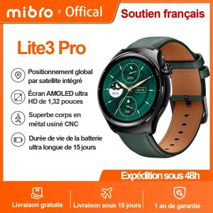 Mibro Watch lite3 pro global Edition 1,32 pouces ultra HD AMOLED écran GPS localisation Fitness suivi AOD metal body 5atm imperméable à l'eau 150 mode sportif mode hommes femmes iOS Android smartwatch