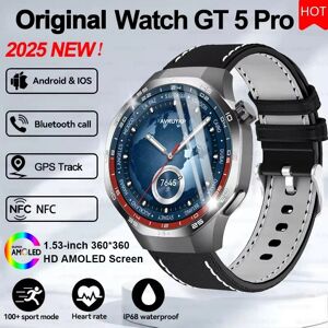 KAVSUMI 2025 nouvelle montre GT5 Pro montre intelligente 1.53 "écran AMOLED NFC GPS Tracker BT appel santé étanche Smartwatch hommes femmes pour Huawei