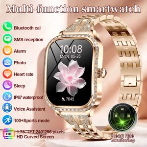 LIGE mode femmes montre intelligente 1.75 pouces écran incurvé Sport Bracelet BT HD appel horloge IP68 étanche diamant boîtier Smartwatch