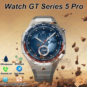 BOXUXING Montre GT série 5 Pro GPS sport montre intelligente hommes fréquence cardiaque Bluetooth appel boussole étanche NFC hommes SmartWatch pour Android iOS