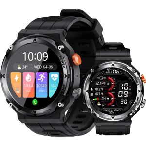 CRTORRS Nouveau militaire hommes montre intelligente Bluetooth appel Fitness Tracker 5ATM étanche Sport poignet Smartwatch pour Xiaomi Android téléphone 2025
