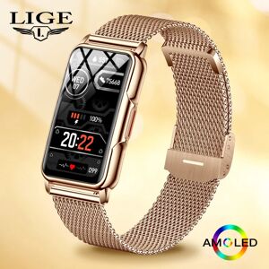LIGE femmes montre intelligente Bluetooth connecté téléphone musique Fitness sport Bracelet sang oxygène moniteur de sommeil 1.47 pouces Smartwatch