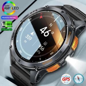 LIGE GPS montre intelligente hommes Premium militaire extérieur altimètre baromètre AMOLED écran intégré GPS boussole sport Smartwatch 2025