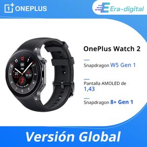 Global Version OnePlus Watch 2 Smartwatch Ecran AMOLED 1,43 pouces Processeur Snapdragon W5 Gen 1 Double fréquence GPS Wear OS 4 NFC Smart Watch