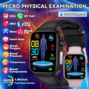 LIGE 2025 nouveau ECG + PPG AI diagnostic sain montre intelligente hommes femmes lipïde sanguine acide urique femme santé menstruelle Tracker Smartwatch