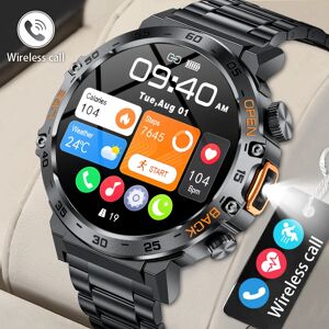 LIGE 2025 montre intelligente hommes 360*360 AMOLED HD écran étanche Sport Fitness montres lampe de poche nouveaux hommes Smartwatch pour Andrio IOS