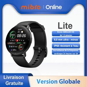 Mibro Lite smartwatch global Edition 1,3 pouces AMOLED affichage HD ip68 étanche app Control Fitness Surveillance Bluetooth Sport Montre intelligente pour hommes compatible iOS Android
