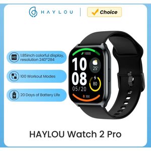 HAYLOU montre 2 Pro (LS02 Pro) Smartwatch 1.85 pouces grand écran 100 Modes d'entraînement montre intelligente pour hommes surveillance de la fréquence cardiaque
