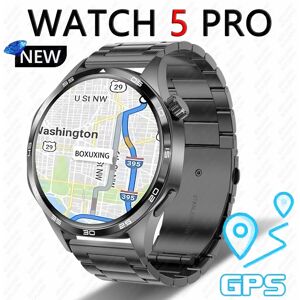 BOXUXING GT5 PRO montre intelligente hommes montre 5 Pro AMOLED HD écran Bluetooth appel GPS trajetie NFC fréquence cardiaque boussole SmartWatches 2026 nouveau