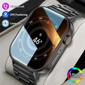 LIGE 2025 nouveau GPS Tracker montre intelligente hommes boussole militaire Sports de plein air montre homme 2.01 ''écran HD étanche Smartwatch femmes