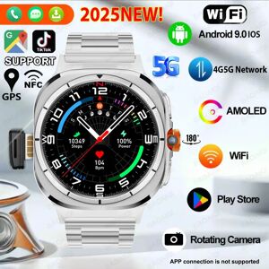 BAOAIQI Montre 7 Ultra montre intelligente hommes HD appel vidéo Smartwatch 4G/5G carte Sim NFC WIFI caméra rotative appel Global GPS Google carte montre
