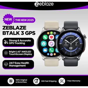 Nouveau Zeblaze Btalk 3 GPS Smartwatch 1.43 "AMOLED écran double sangle Bluetooth appel montre de sport fréquence cardiaque SpO2 suivi du stress