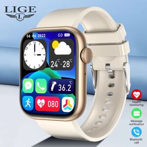LIGE nouvelles femmes montre intelligente 1.85 pleine touche Bluetooth appel montre-Bracelet intelligente température corporelle montre Bracelet de sport hommes Smartwatch