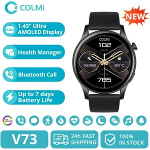[2024 nouveau] COLMI V73 Smartwatch AMOLED affichage Bluetooth appels santé Fitness suivi montre intelligente pour hommes femmes