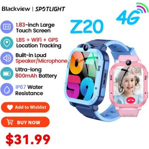 Blackview Z20 4G montre intelligente enfants 800mAh appel vidéo GPS WiFi Tracker localisation SOS appel retour moniteur téléphone montre Smartwatch