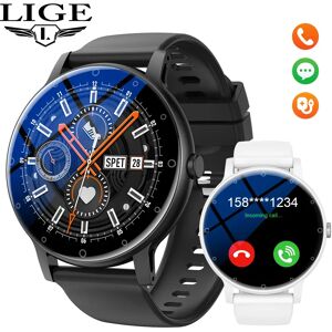 LIGE-Montre intelligente étanche pour hommes et femmes, appel Bluetooth, sports de plein air, fitness, montres, moniteur de santé, Android, IOS Smartwatch