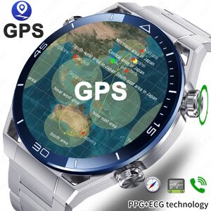 LIGE marque GPS Smartwatch NFC ECG + PPG Bluetooth appel étanche Tracker mouvement Bracelet Fitness montre intelligente hommes Sport montres