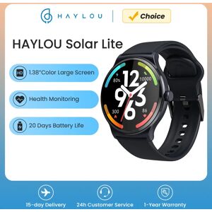 HAYLOU Solar Lite Smartwatch, Appel Bluetooth, Fréquence cardiaque, permission de l'oxygène sanguin, Test souligné du sommeil, Montre de sport