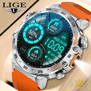 LIGE 2025 montre intelligente hommes Sport montres lampe de poche LED 360*360 Ultra HD écran étanche Fitness Bluetooth appel hommes Smartwatch