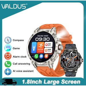 VALDUS Smartwatch homme femme AMOLED NFC boussole fréquence cardiaque lampe de poche sport longue durée de vie de la batterie 2025 nouveau VS19 montre intelligente BT appel