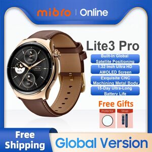 Mibro Watch lite3 pro global Edition 1,32 pouces ultra HD AMOLED écran GPS localisation Fitness suivi AOD metal body 5atm imperméable à l'eau 150 mode sportif mode hommes femmes iOS Android smartwatch
