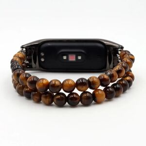 Hujerl Bracelet perlé pour Xiaomi Mi Band, Bracelet Smartwatch, Bracelet élastique, Bijoux, Pierre, 6, 5, 4, 3