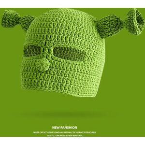 Aucun Cagoule en laine de monstre tricotée pour l'hiver, chapeaux du diable, cadeaux d'halloween et de noël, vert chaud, casquette amusante, chapeau Shrek, nouvelle collection 2022