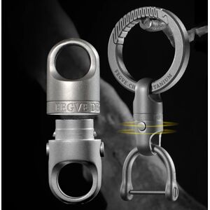 SGWSZWH Porte-clés de voiture à aspiration magnétique en alliage de titane de haute qualité pour hommes peuvent tourner 360 ° Porte-clés à dégagement rapide, boucle push-pull