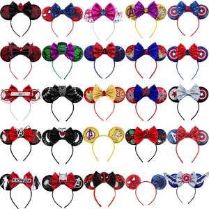 HEROCROSS Marvel Avengers oreilles bandes de cheveux femmes veuve noire Disney bandeau filles Captain America cheveux accessoires enfants Lron homme chapeaux