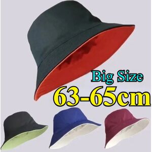 Aucun Hommes élargi approfondissement grande tête XXL 65cm seau chapeaux femmes grande taille Double face pêcheur casquette été grande taille Hip Hop chapeau de soleil