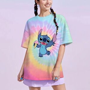 Été femmes Disney Lilo point T-Shirt dessin animé impression hauts t-shirts décontracté Streetwear