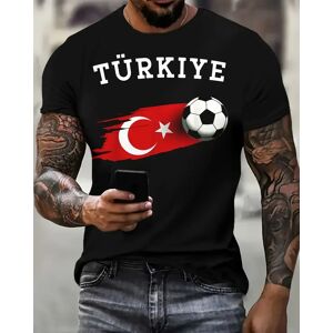 Aucun T-shirt unisexe Türkiye Feel, t-shirt de sport de football d'été, haut décontracté à manches courtes